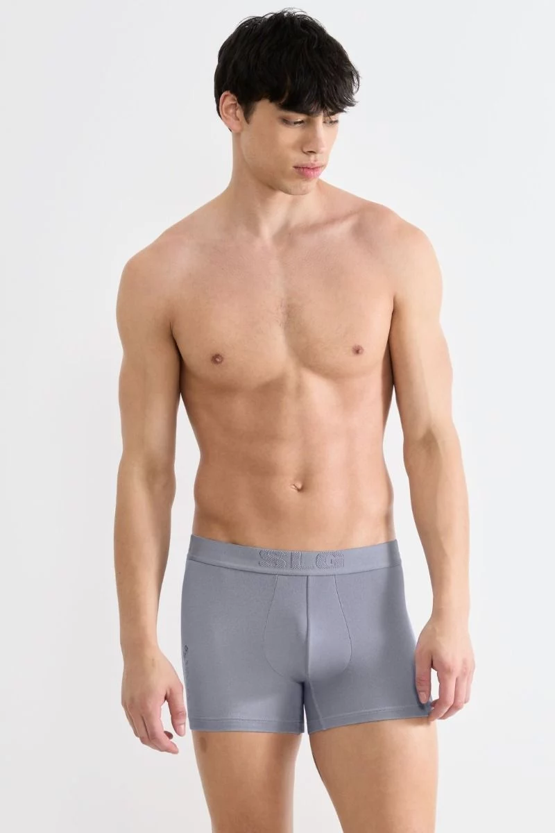 Slips trunks "Sloggi" BASE SOFT 2 τεμάχια μαύρα και συνδυασμός μπλε γκρι
