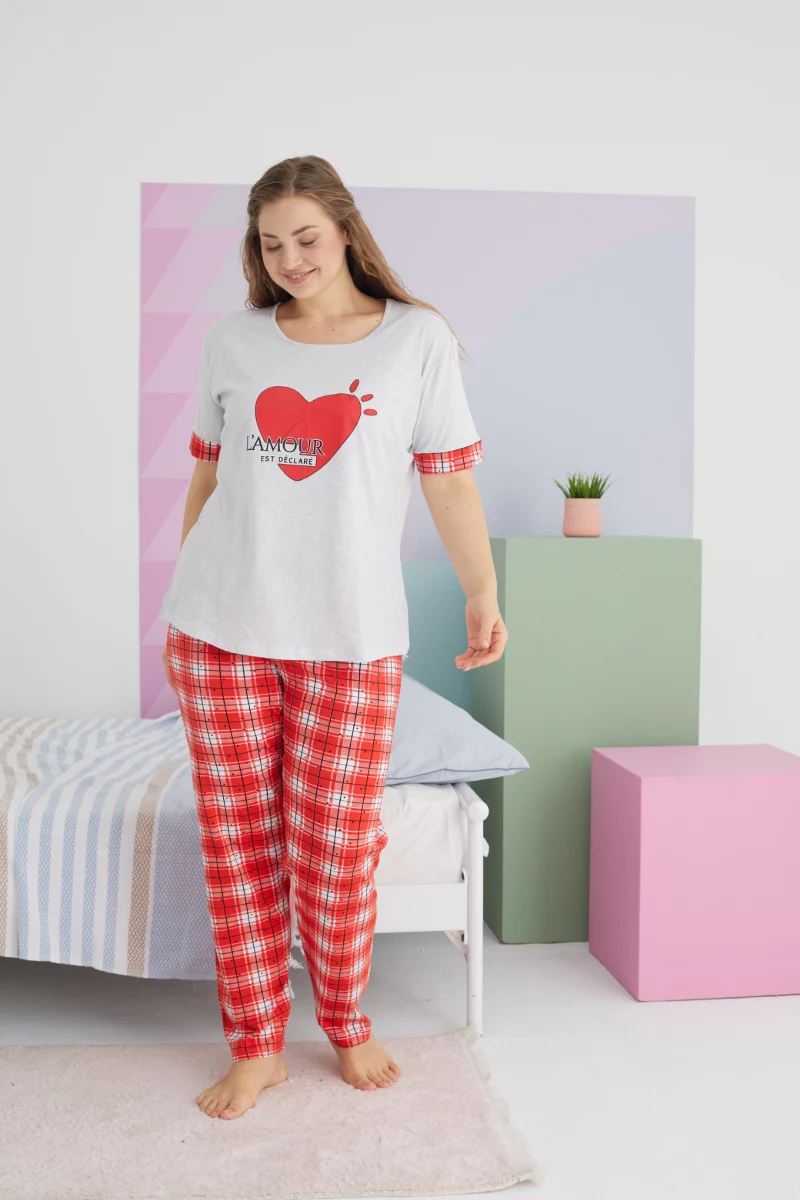 Γυναικεία καλοκαιρινή Πιτζάμα Plus Size Sexen CALLA Βαμβακερή