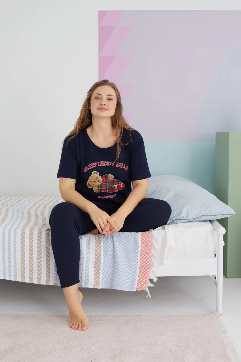 Γυναικεία Καλοκαιρινή Πιτζάμα Plus Size Sexen KILT Βαμβακερή