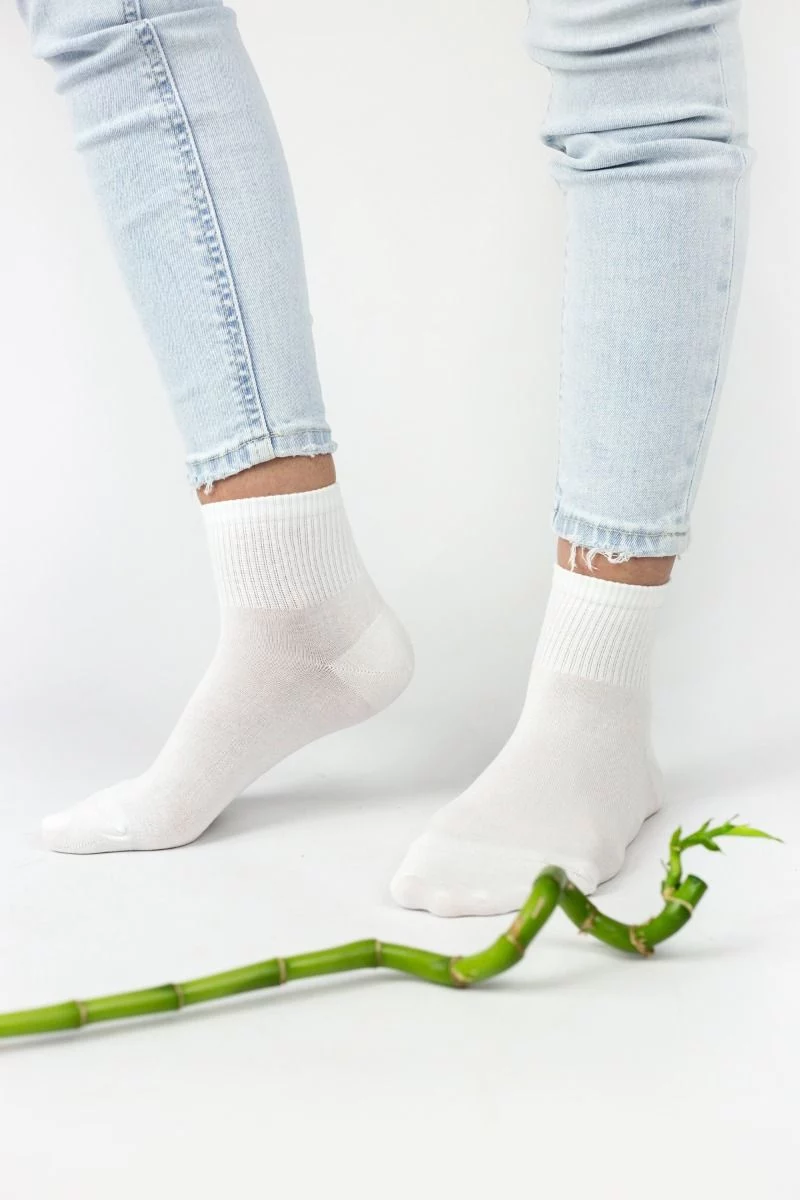 Ημίκοντες Κάλτσες Bamboo "Design" TOTAL WHITE W 3 ζευγάρια