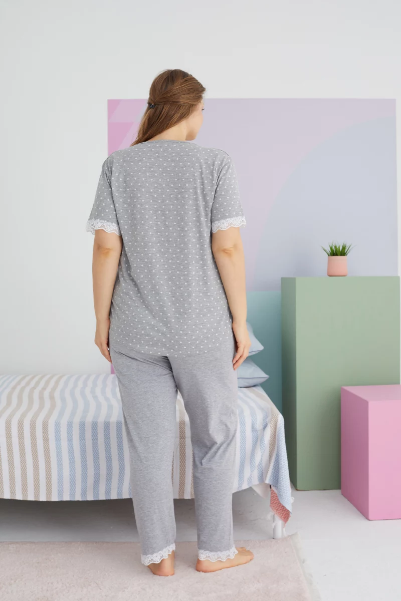 Γυναικεία Καλοκαιρινή Πιτζάμα Plus Size Sexen VIOLET Βαμβακερή