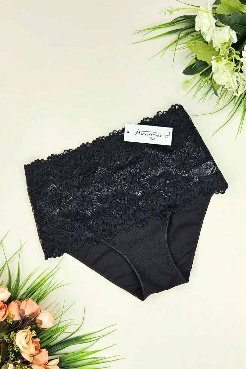Γυναικείο Ψηλόμεσο Εσώρουχο Avangard LACE Δαντέλα Polyamide Μαύρο