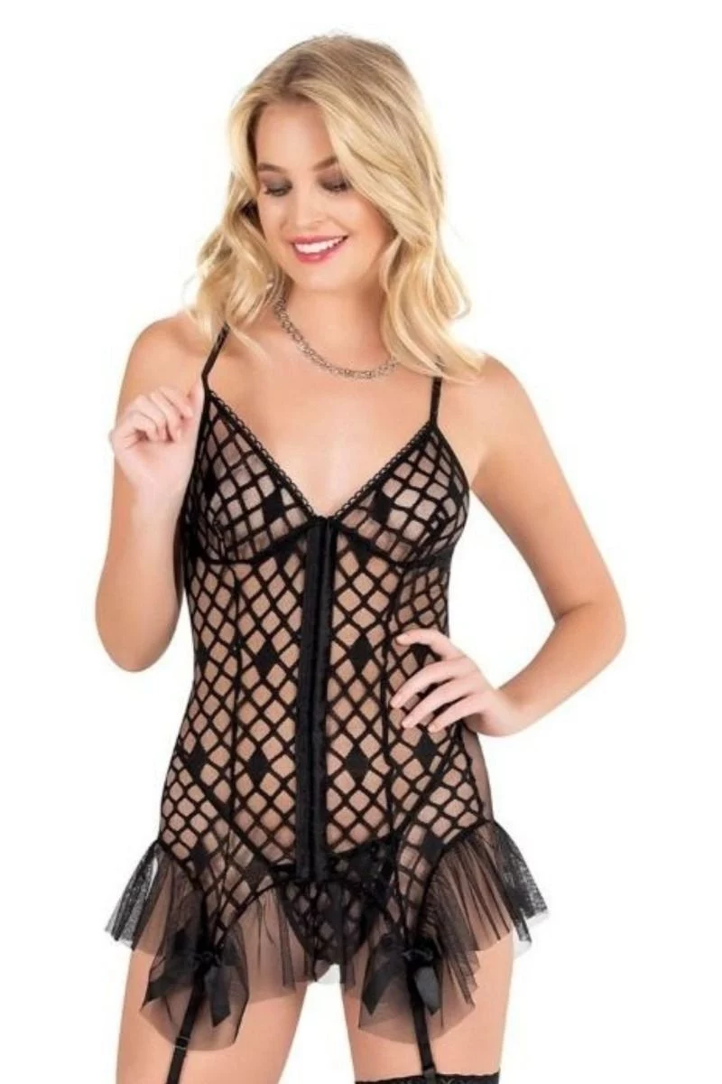 Γυναικείο σετ baby doll με string  Moongirl ALISON