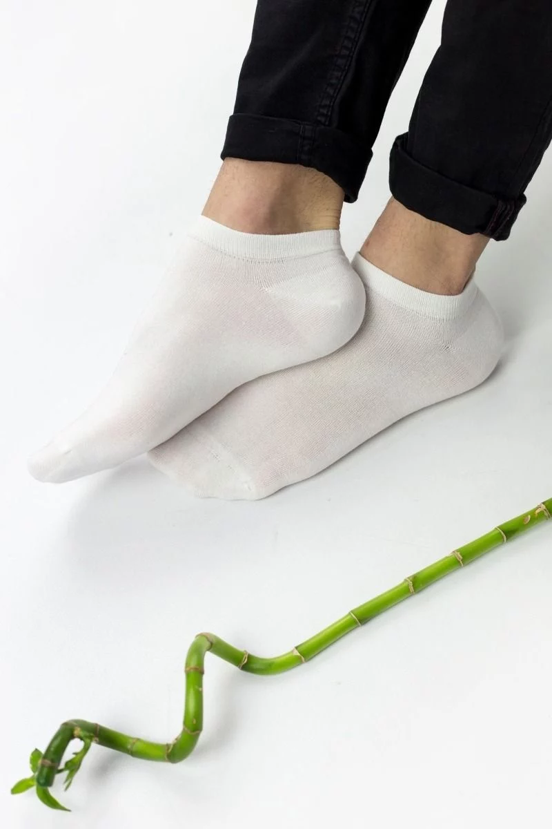 Ανδρικές κάλτσες σοσόνια Bamboo Design WHITE MEN 3 ζευγάρια