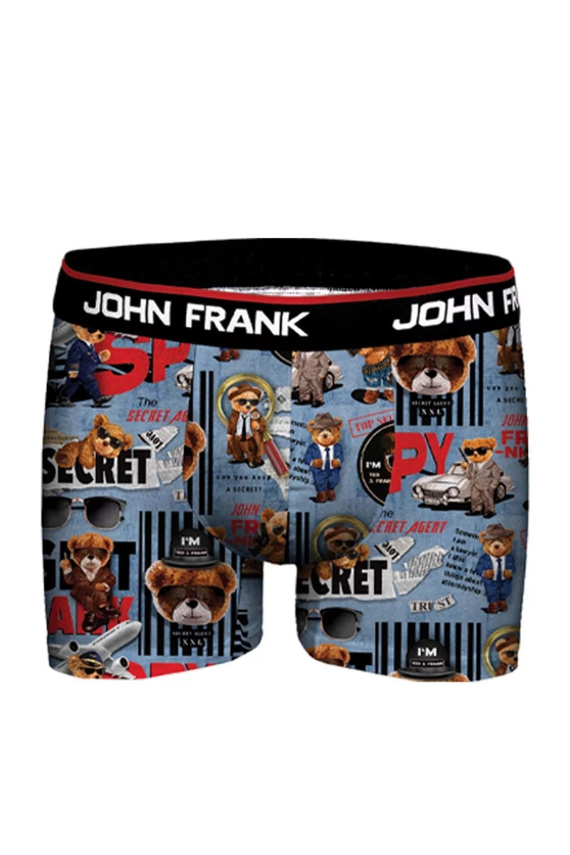 Ανδρικό Boxer John Frank BLUE SPY βαμβακερό
