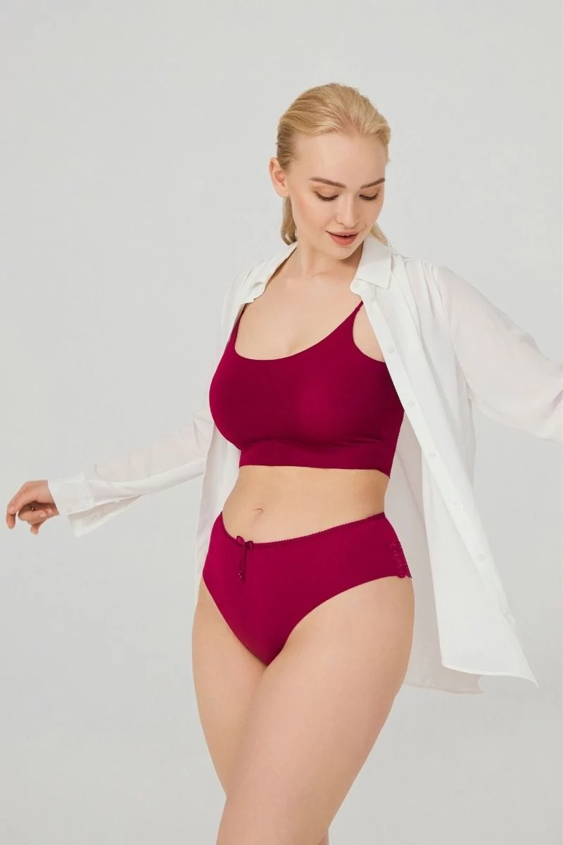 Γυναικείο Brazilian Plus Size CottonHill KAYA BORDEAUX