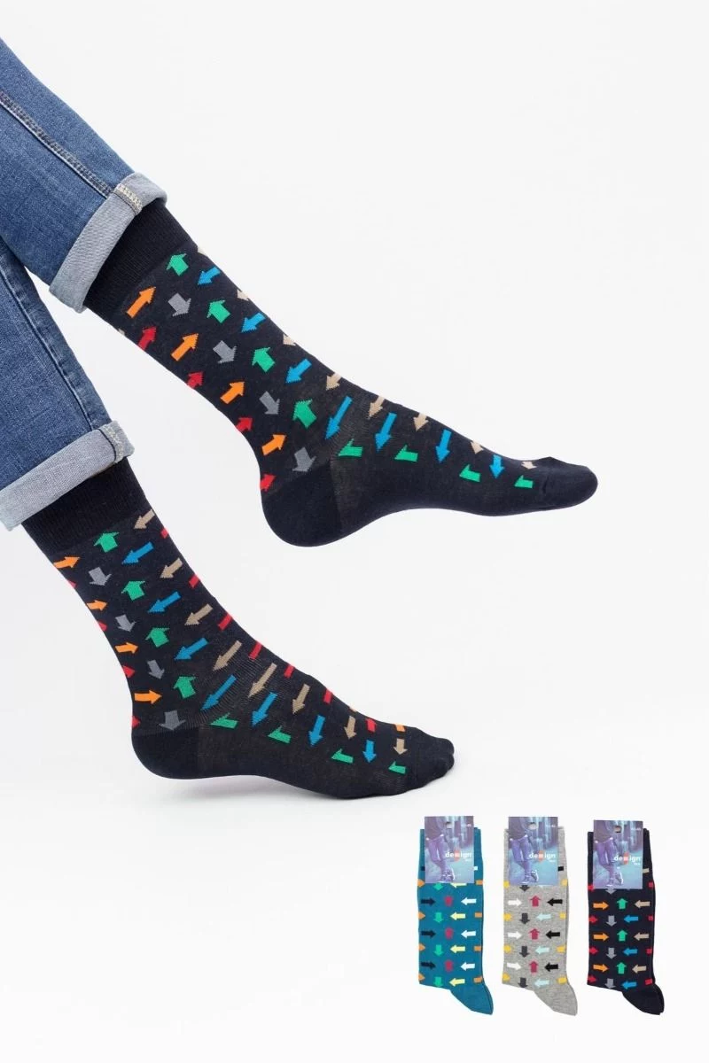 Ανδρικές Casual Κάλτσες Design CONFUSION II 3 ζευγάρια