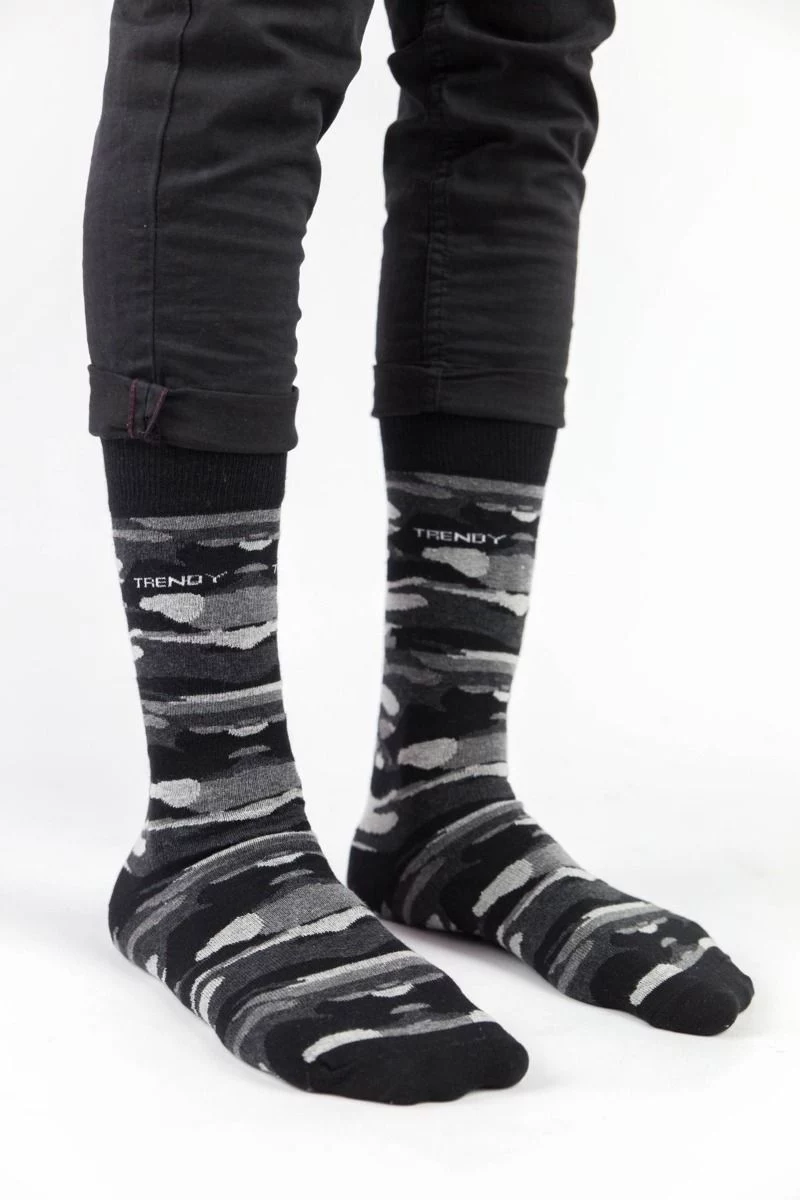  Casual Κάλτσες "Trendy" MILITARY BLACK