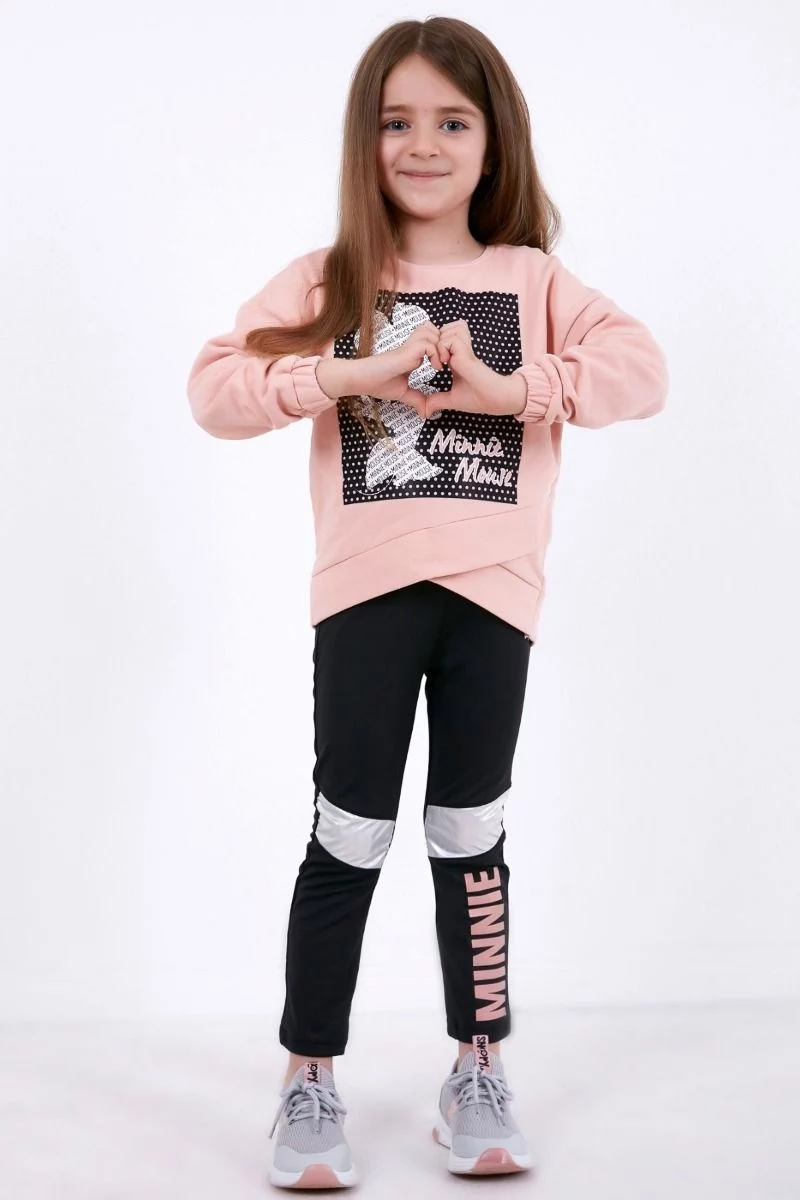 Παιδική κοριτσίστικη φόρμα Disney minnie mouse μαύρο ροζ 