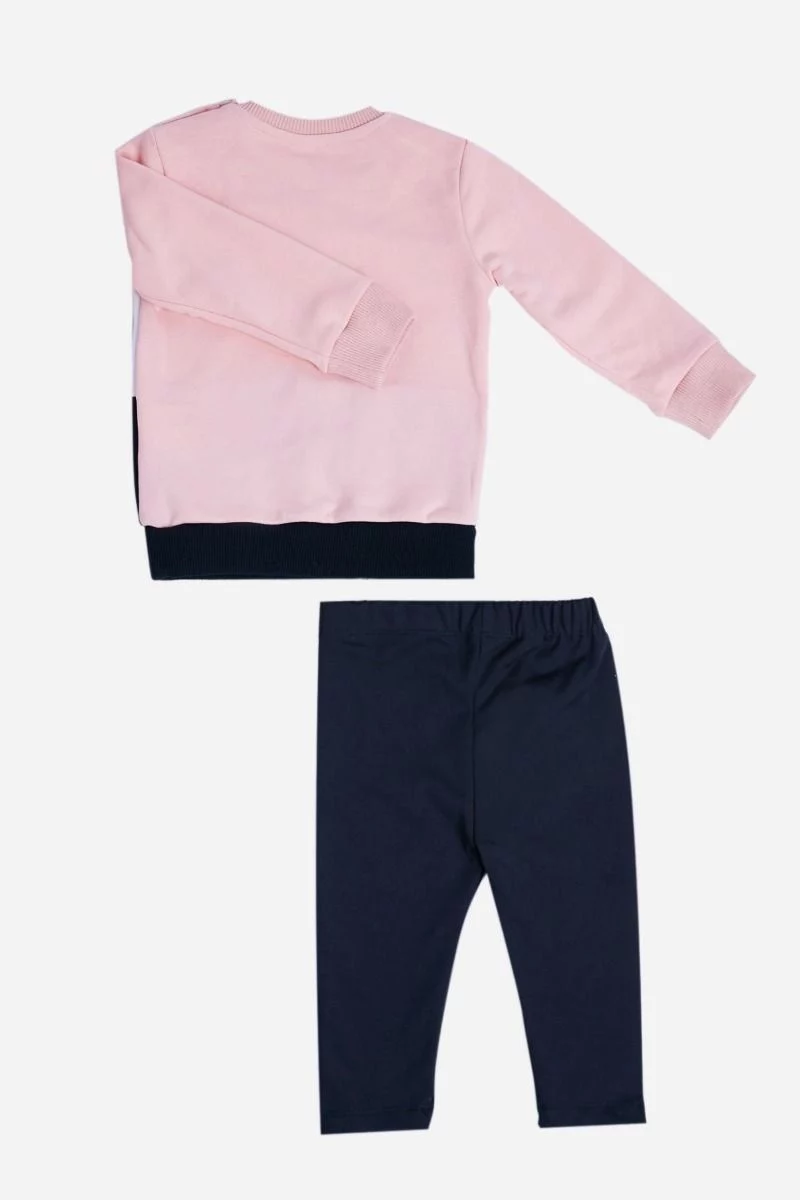 Βρεφική κοριτσίστικη φόρμα Disney ροζ σκούρο μπλε