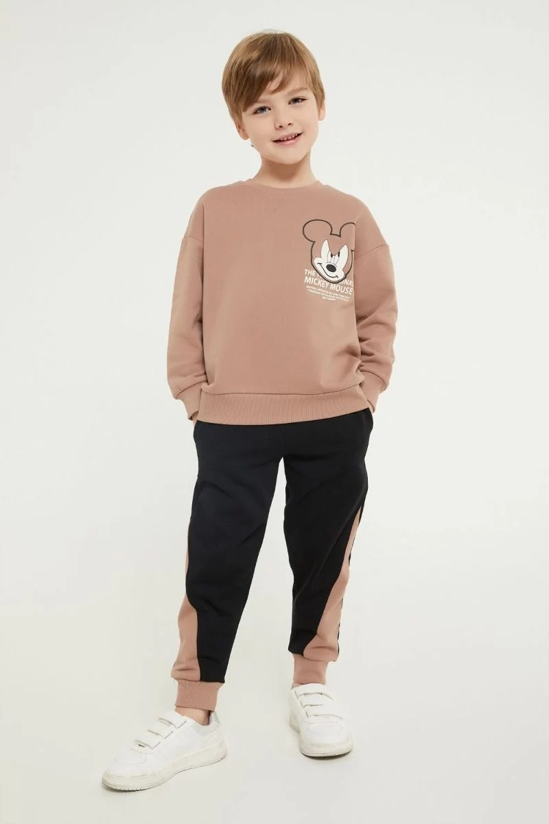 Παιδική χειμωνιάτικη φόρμα αγορίστικη Disney MICKEY THE STAR μπεζ