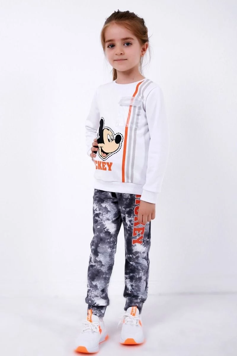Παιδική κοριτσίστικη χειμωνιάτικη φόρμα Disney MICKEY με σχέδιο tie dye
