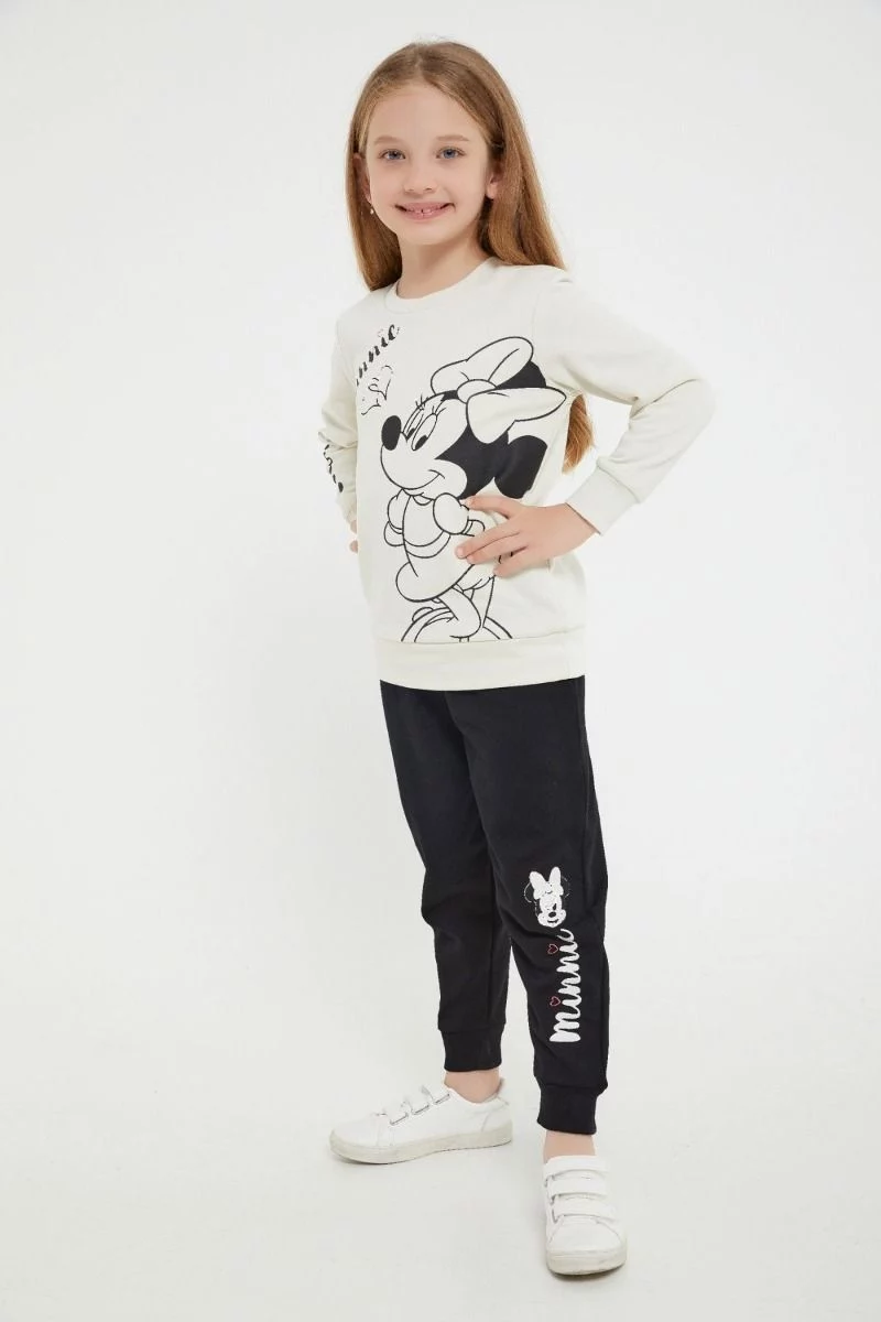 Παιδική χειμωνιάτικη φόρμα κοριτσίστικη Disney MINNIE σκούρο μπεζ