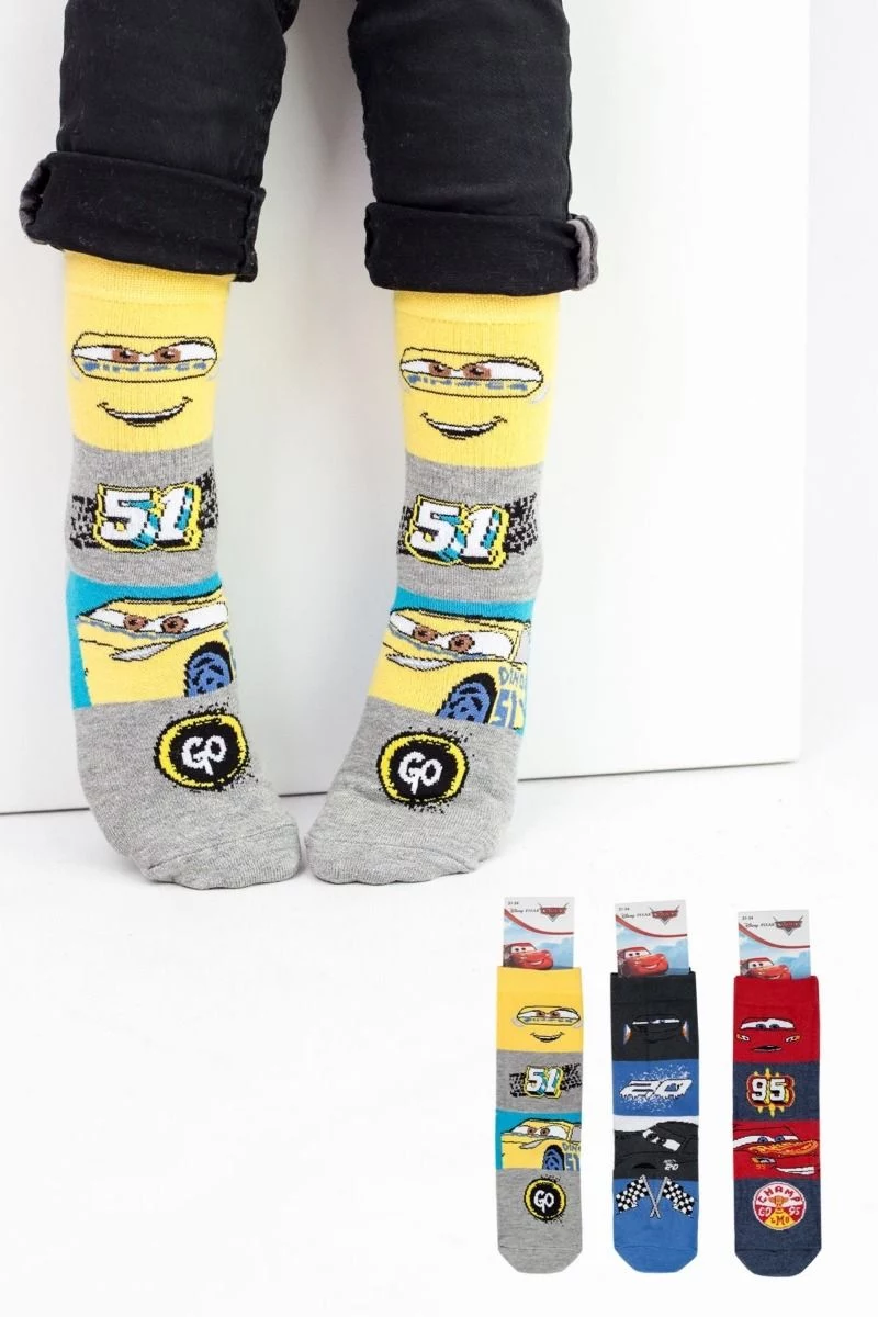 Παιδικές κάλτσες για αγόρι Disney pixar cars 3 ζευγάρια