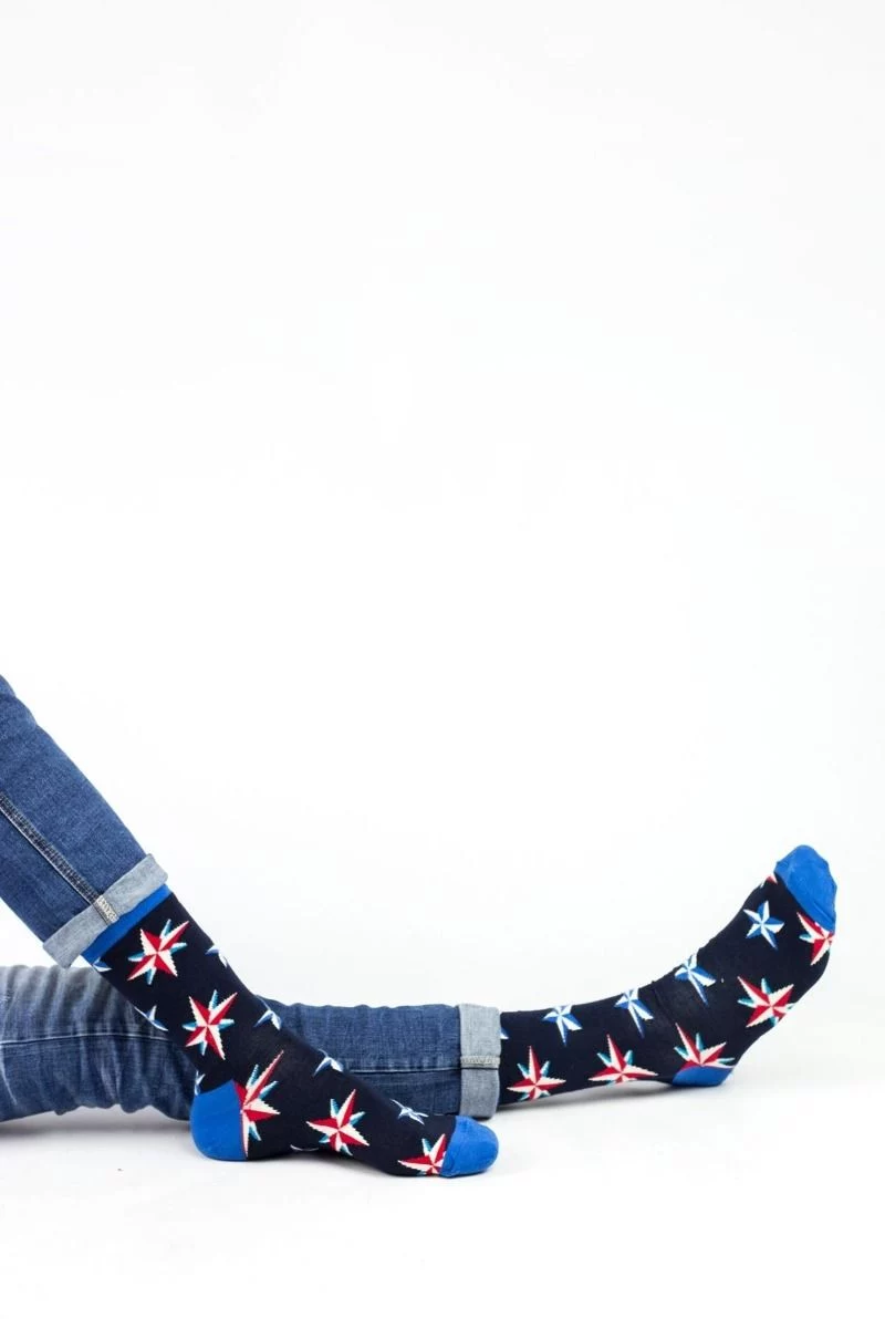 Ανδρικές Fashion Κάλτσες Crazy Socks COMPASS STAR