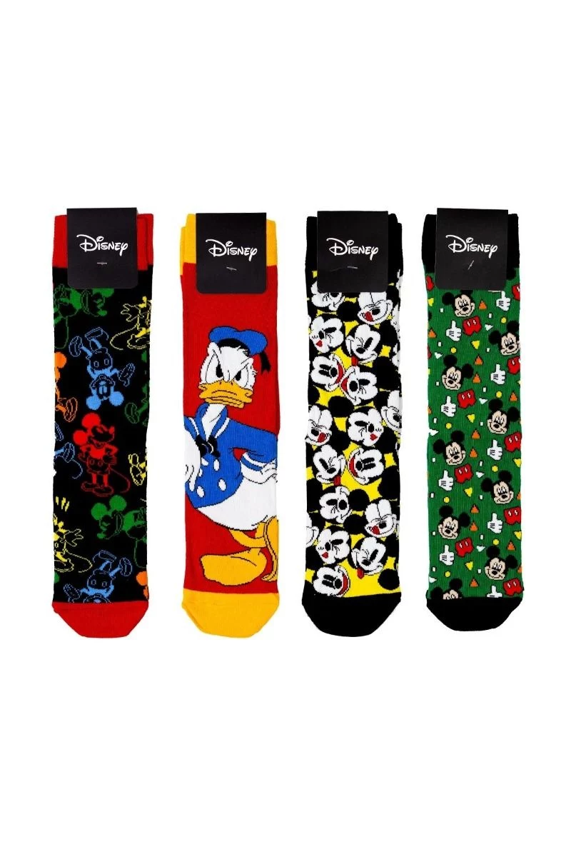 Ανδρικές Fashion Κάλτσες Disney MICKEY COLORFUL 4 ζευγάρια