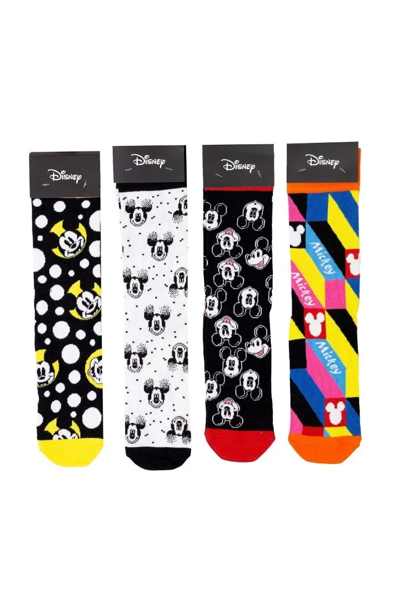 Ανδρικές Fashion Κάλτσες Disney MICKEY SMILE 4 ζευγάρια