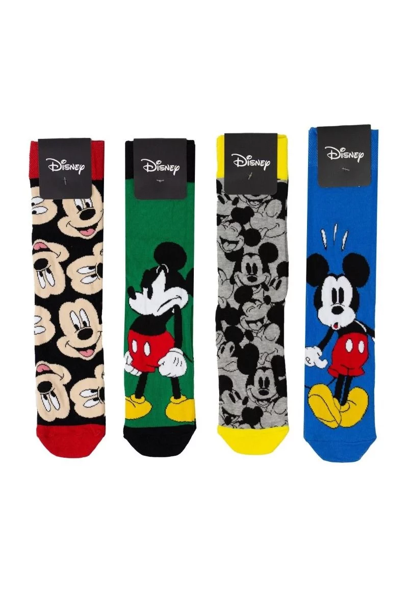 Ανδρικές Fashion Κάλτσες Disney MULTI MICKEY 4 ζευγάρια