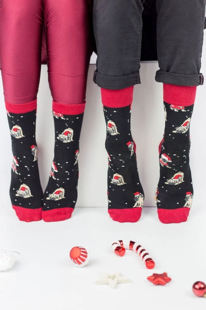 Ανδρικές Fashion κάλτσες "John Frank" PUG - Christmas Edition