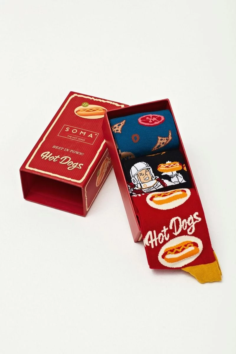 Fashion Κάλτσες "Soma" HOT DOG 3 Ζευγάρια