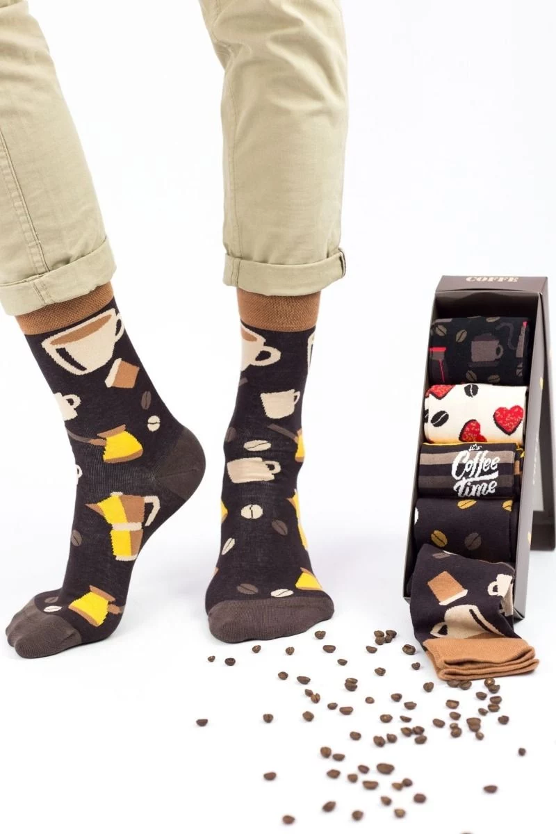 Ανδρικές Fashion Κάλτσες Soma Socks COFFEE 5 Ζευγάρια