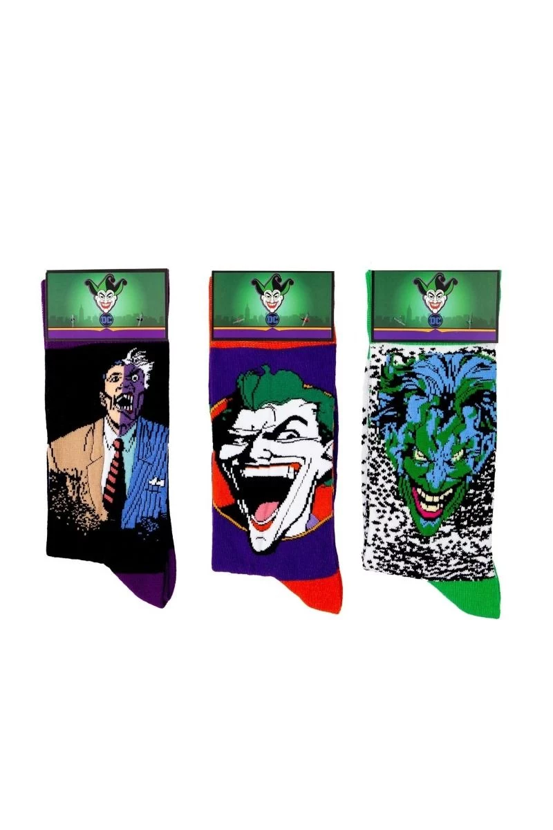 Ανδρικές Fashion Κάλτσες Warner Bros JOKER II 3 ζευγάρια
