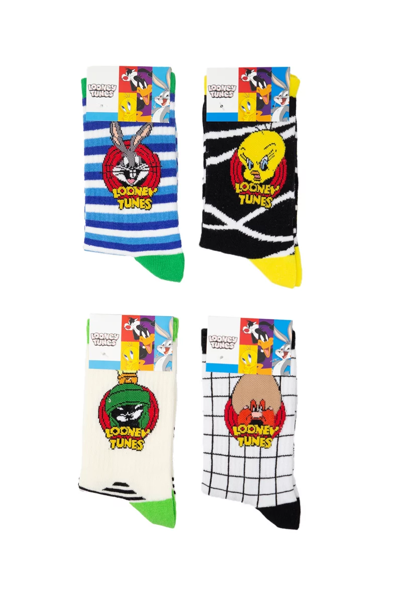 Γυναικείες Fashion Κάλτσες Warner Bros LOONEY TUNES II 4 ζευγάρια