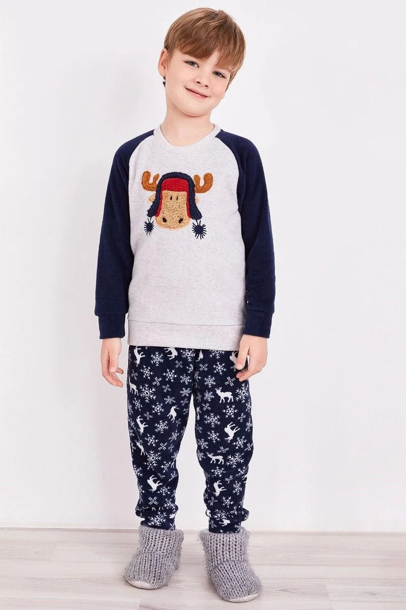 Παιδική χειμωνιάτικη πιτζάμα fleece για αγόρι "Arnetta" LAPLAND BOY