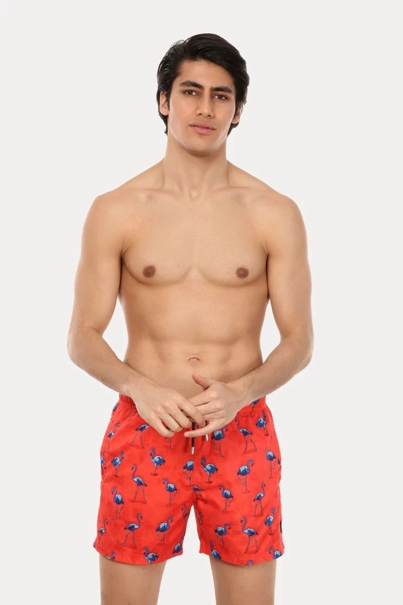 Ανδρικό Μαγιό John Frank FLAMINGO RED