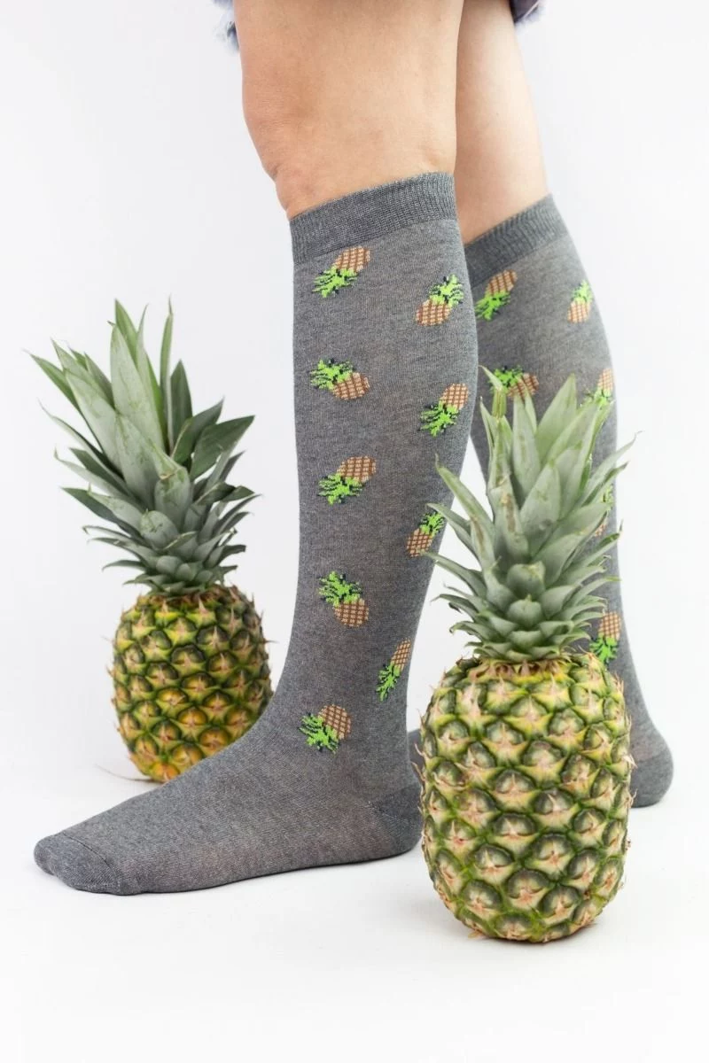 Γυναικείες Κάλτσες Knee-High Design PINEAPPLE