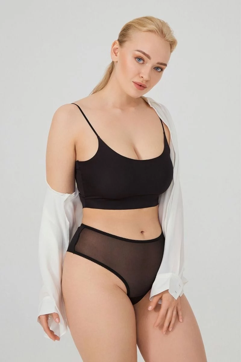 Γυναικείο Laser Cut Brazilian - Plus Size CottonHill NIA BLACK