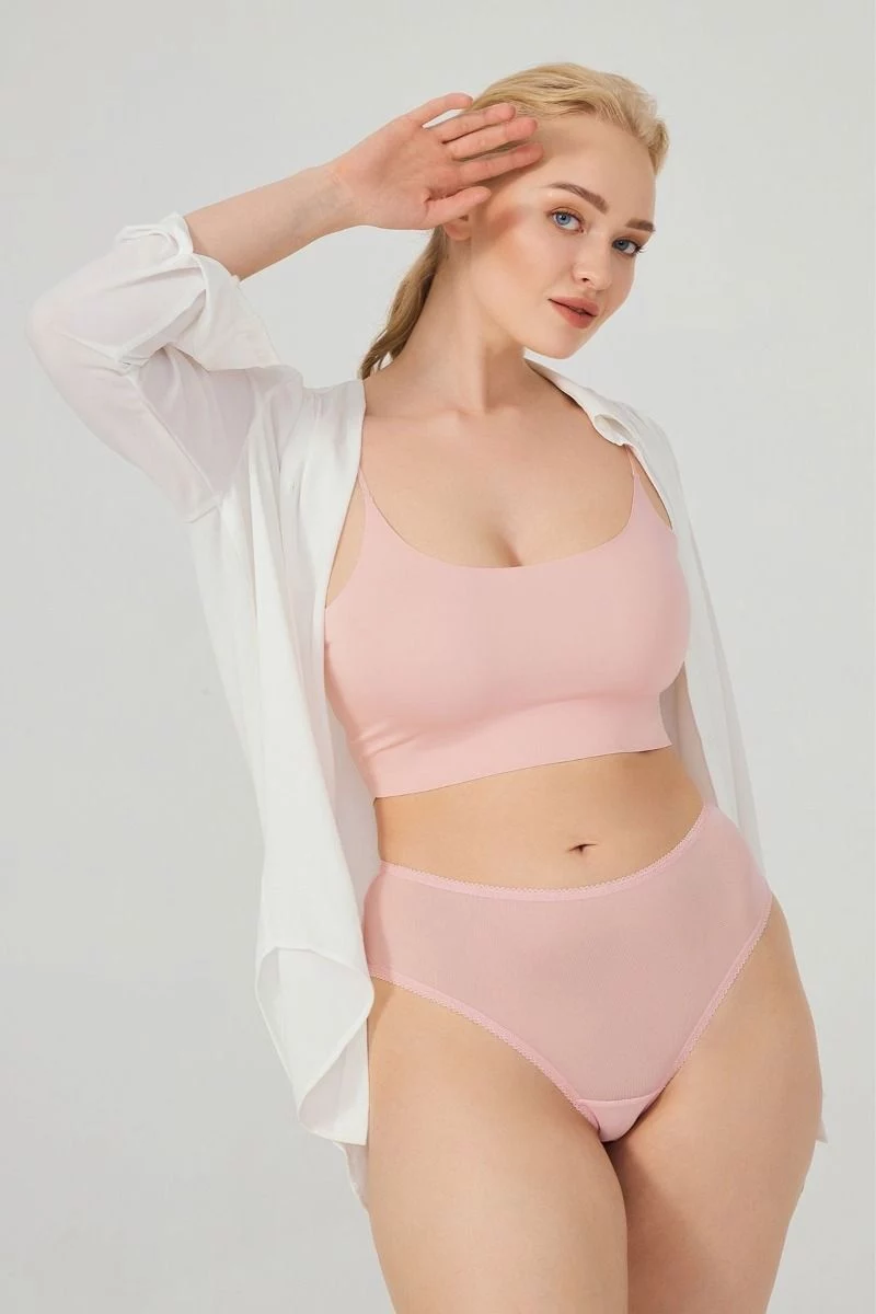 Γυναικείο Laser Cut Brazilian - Plus Size CottonHill NIA PINK