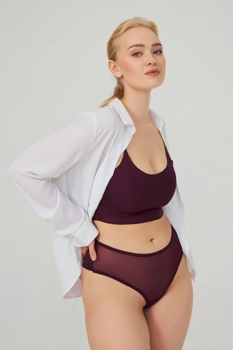 Γυναικείο Laser Cut Brazilian - Plus Size CottonHill NIA PURPLE