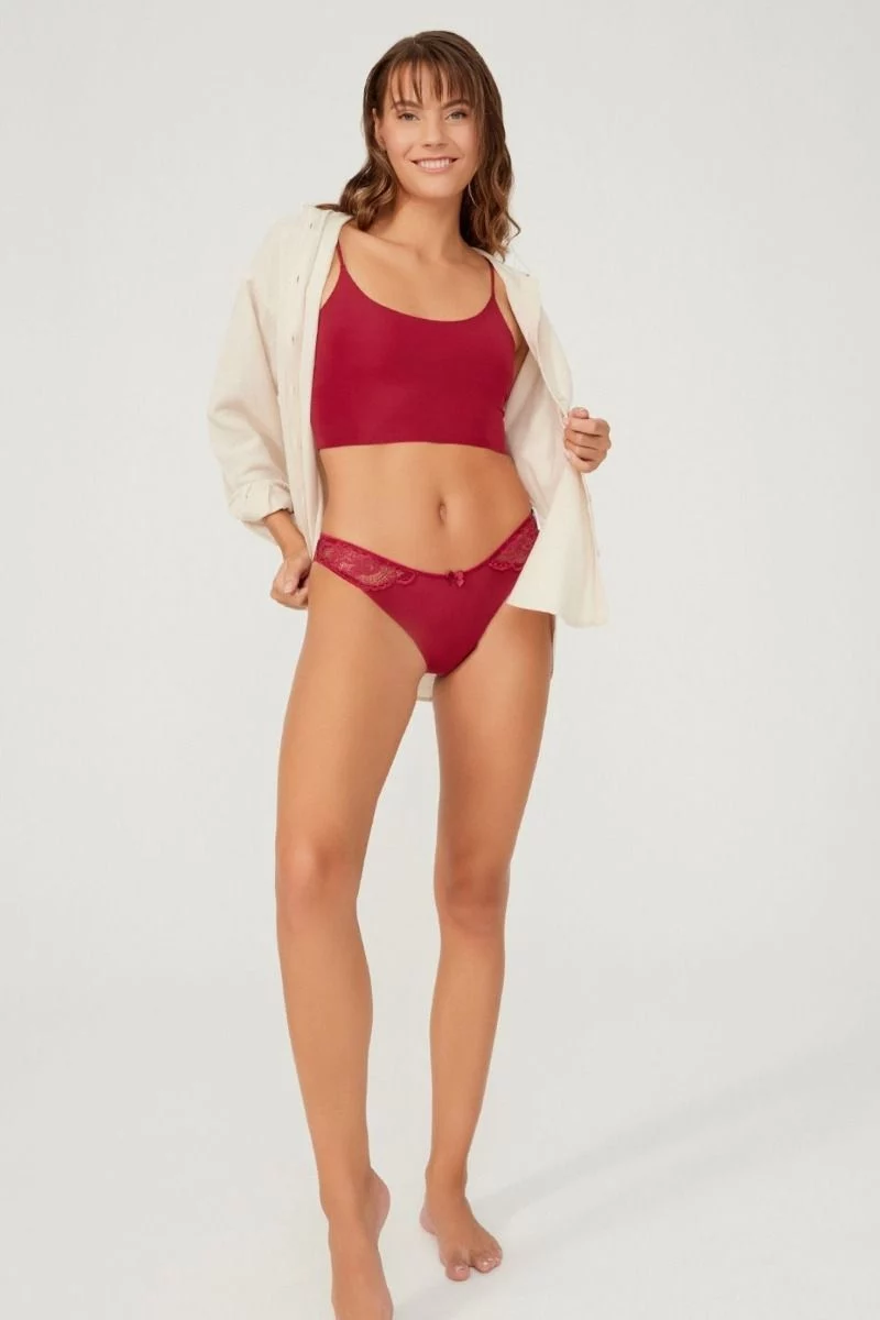 Γυναικείο Laser Cut Brazilian CottonHill MIRANDA BORDEAUX