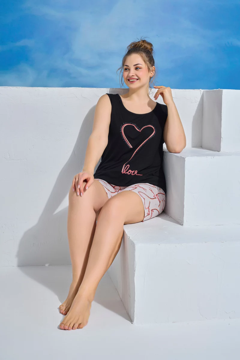 Πιτζάμα Plus Size Σορτσάκι PijaMood AMOUR
