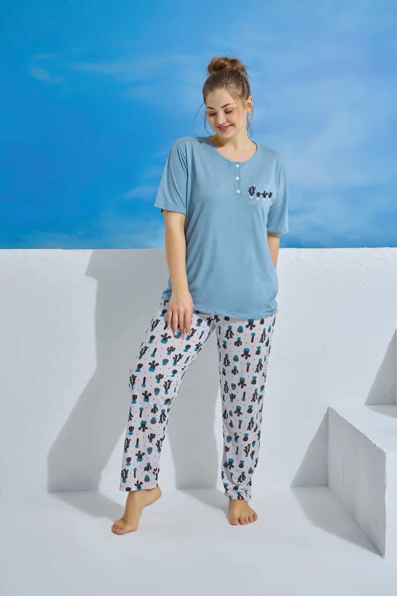 Πιτζάμα Plus Size PijaMood CACTUS LOVE