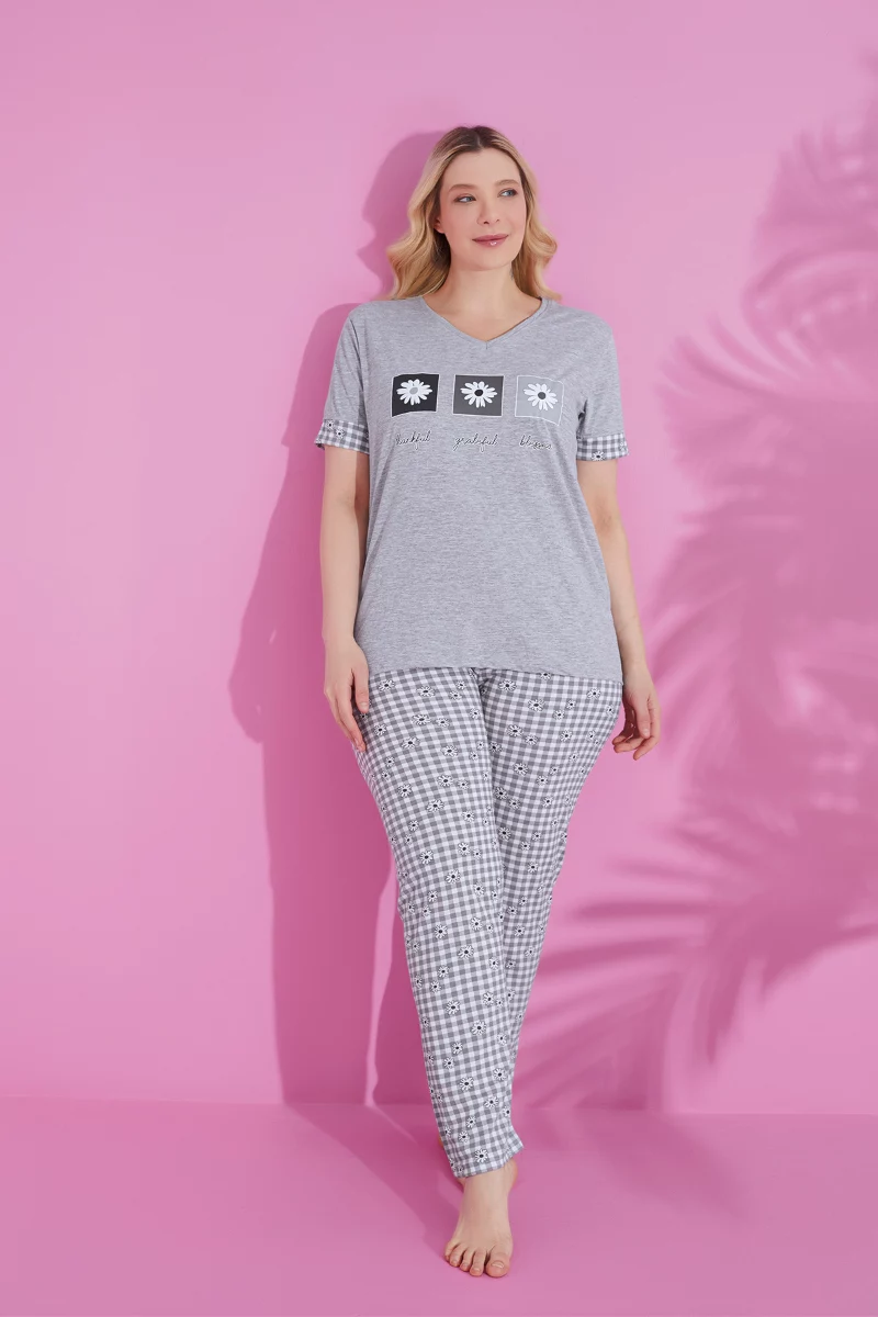 Πιτζάμα Plus Size PijaMood FLOWER