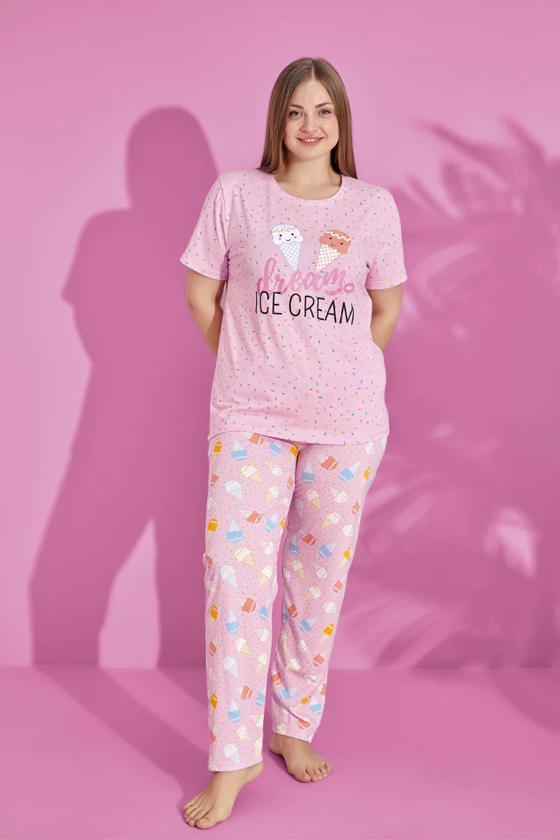 Πιτζάμα Plus Size PijaMood ICE CREAM