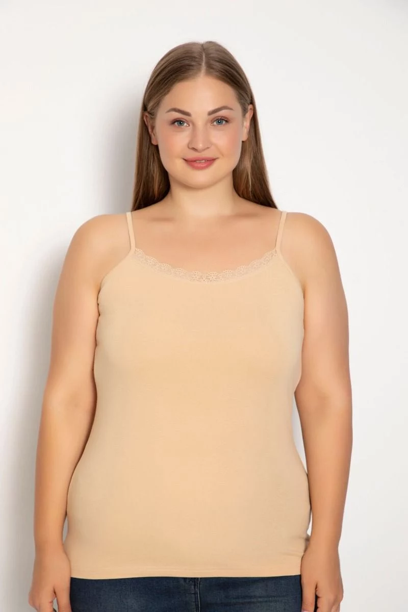 Γυναικείο Φανελάκι Plus Size siyah inci KARLA