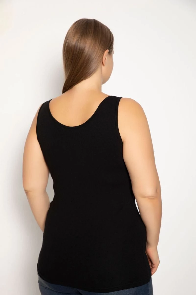 Φανελάκι Plus Size "siyah inci" MARY