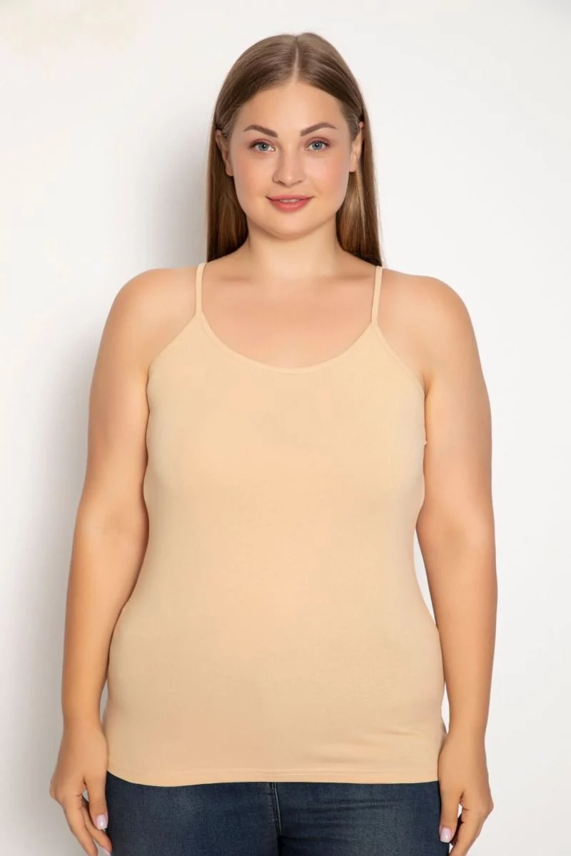 Γυναικείο Φανελάκι Plus Size siyah inci NICKEL