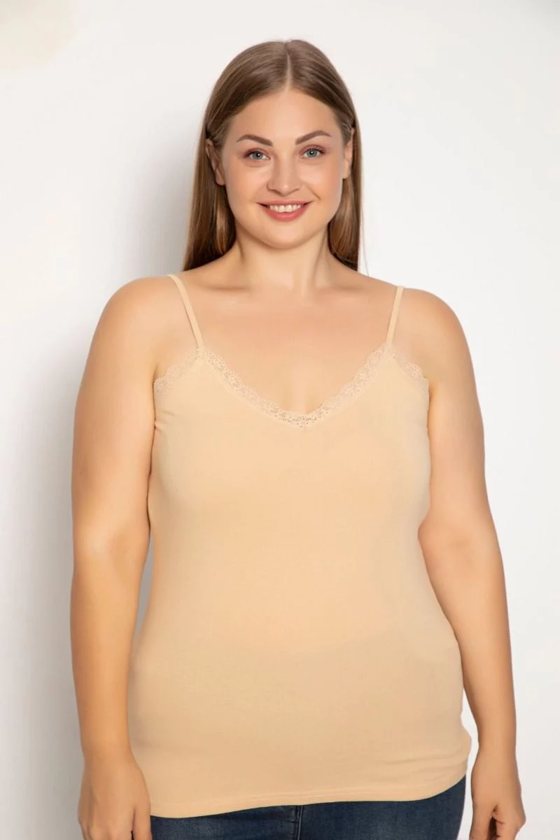 Γυναικείο Φανελάκι Plus Size siyah inci SIA
