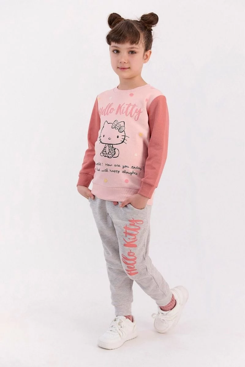 Κοριτσίστικη φόρμα χειμωνιάτικη Hello Kitty ροζ μαύρο 
