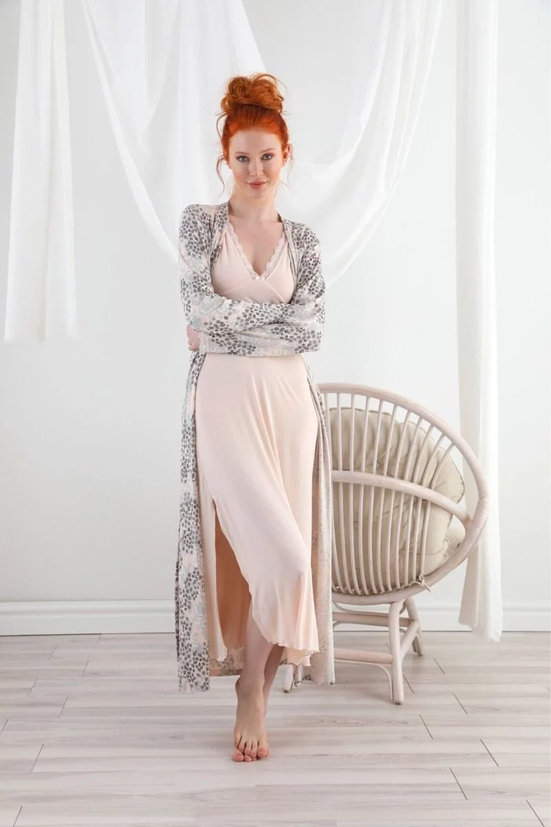 Γυναικείο σετ νυχτικό με ρόμπα Sevim APHRODITE