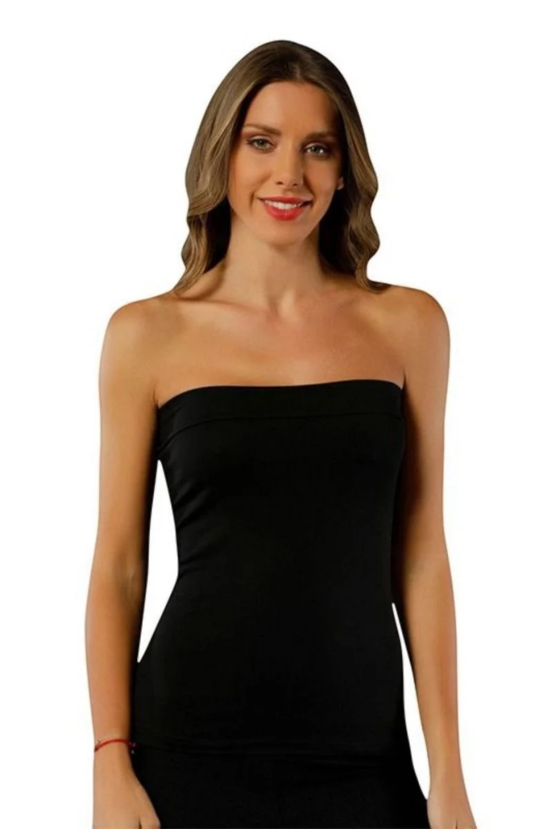 Γυναικείο Φανελάκι siyah inci Strapless 