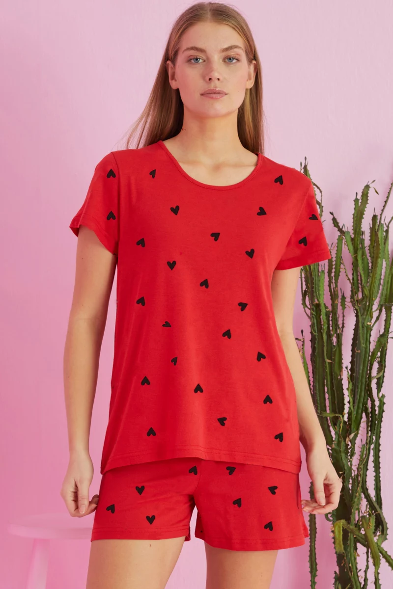 Πιτζάμα siyah inci MINI HEARTS