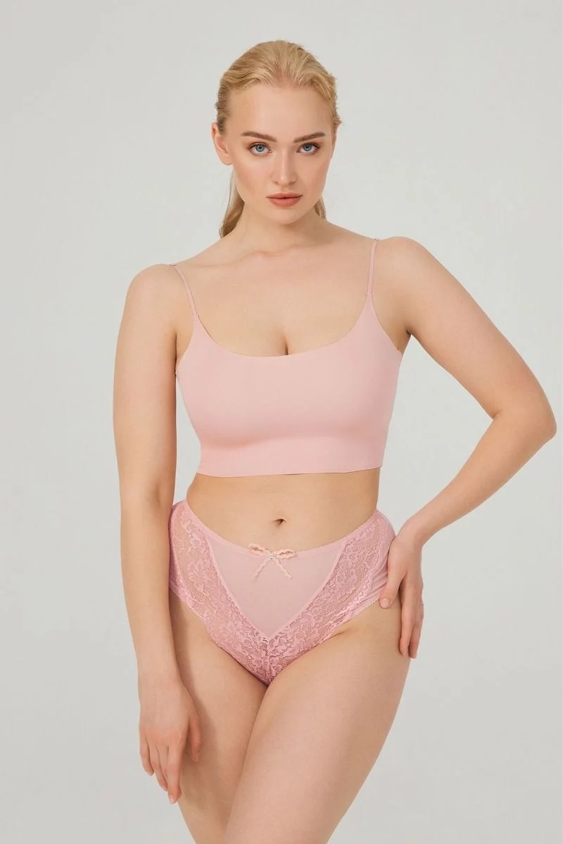 Γυναικείο String Plus Size CottonHill KEISHA PINK