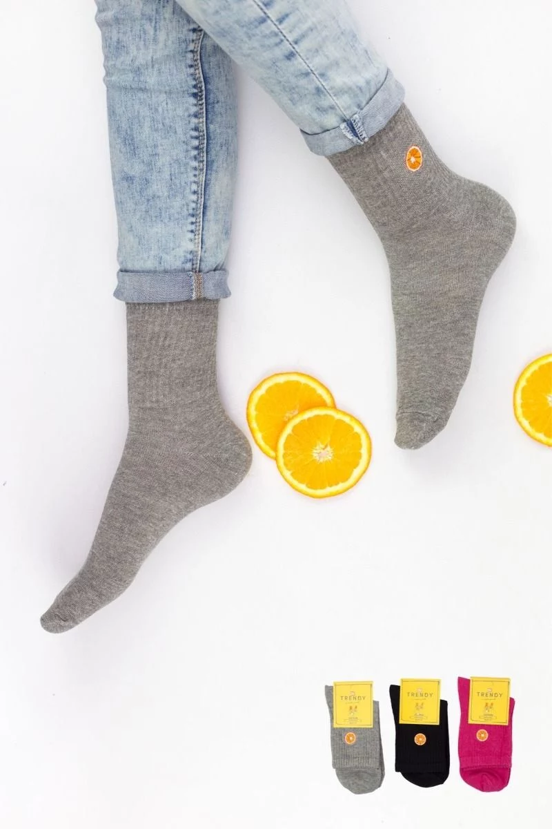 Γυναικείες Ημίκοντες Κάλτσες Trendy ORANGE II 3 ζευγάρια