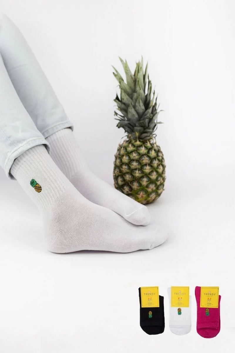 Γυναικείες Ημίκοντες Κάλτσες Trendy PINEAPPLE III 3 ζευγάρια