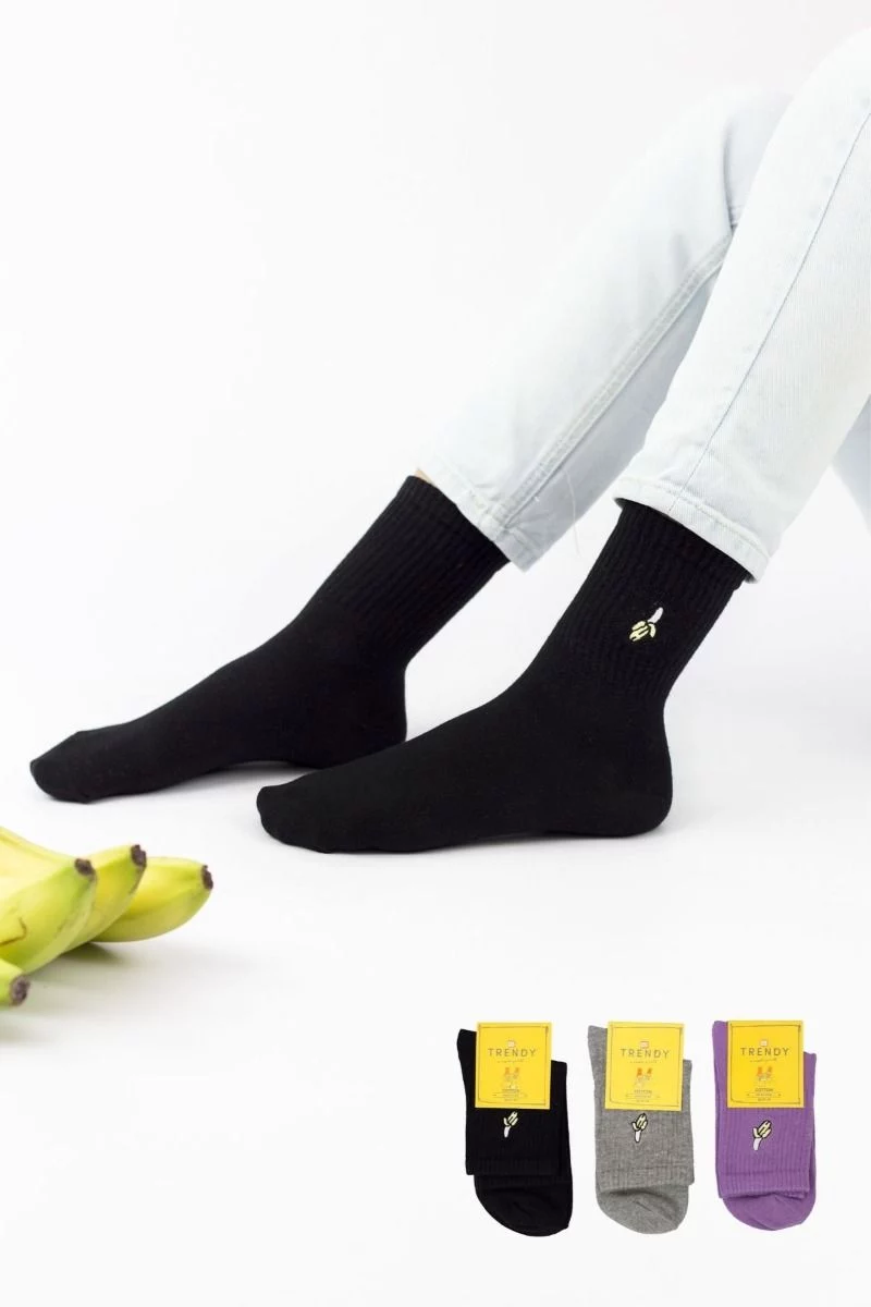 Γυναικείες Ημίκοντες Κάλτσες Trendy BANANAS II 3 ζευγάρια